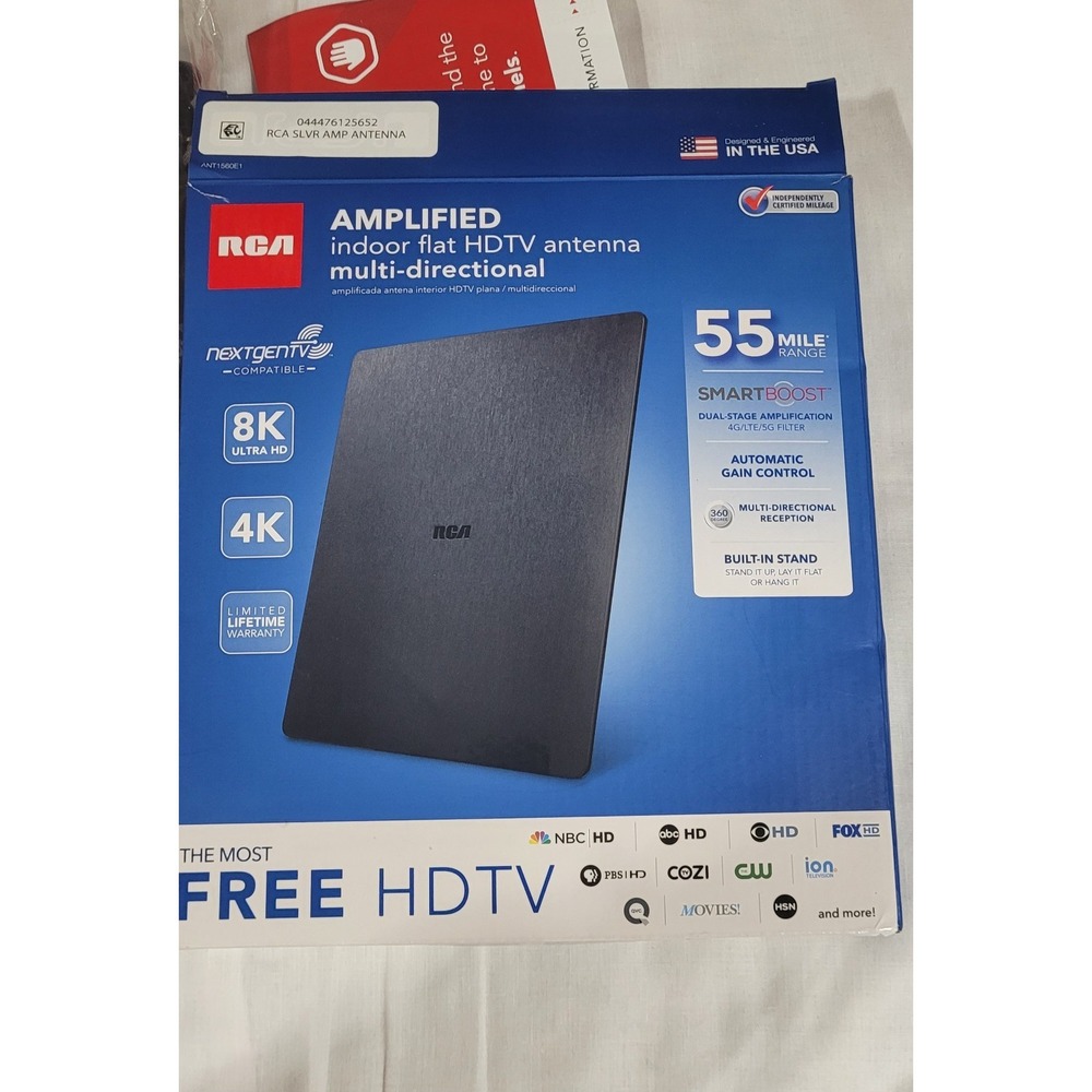RCA Amplified Indoor Flat HDTV Antenna